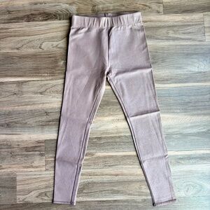 Alo Yoga L  Faux Leather Coated High Rise Leggings Rose Taupe Stretch